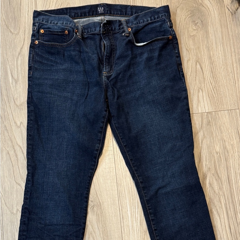 Gap Denim Slim Fit Dark Wash Indigo Stretch Jeans 33x30 Mens